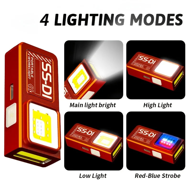 Mini Lampe Torche LED COB Rechargeable USB Magnétique – 1 ACHETÉE = 1 OFFERTE