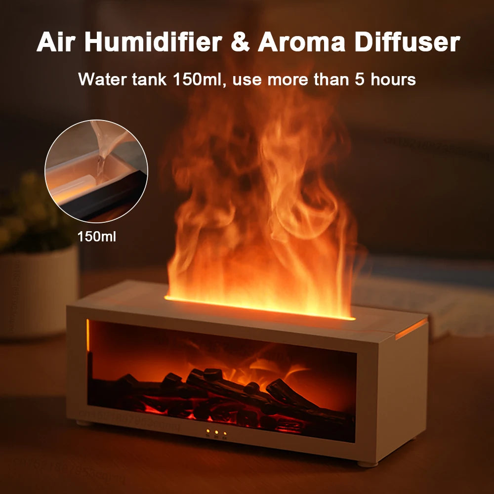 Diffuseur d’Huiles Essentielles Effet Flamme LED