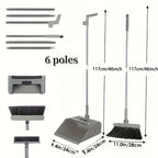 Balai 4 en 1 avec Pelle, Brosse et Raclette