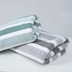 Serviette de bain rayée ULTRA absorbante et épaisse - 70x140cm