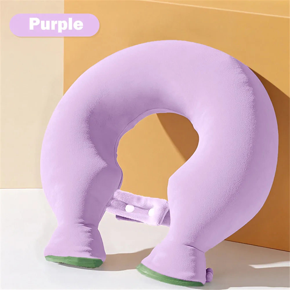 Soft Plush U-Shaped Neck Hot Water Bottle — Neck and Shoulder Warmer