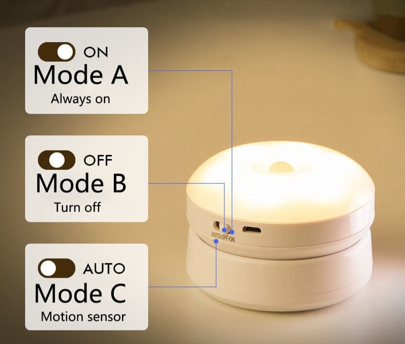 Lot de 2 Spot LED d'intérieur - amovible et détecteur de mouvement