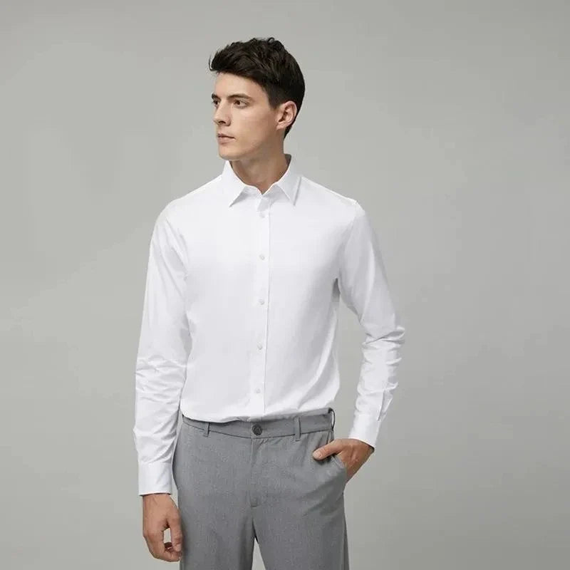Chemise infroissable en fibre de bambou pour Homme