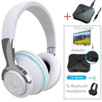 Casque TV Bluetooth Sans Fil avec Micro – Réduction de Bruit, Son Stéréo et Adaptateur Bluetooth OFFERT