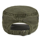 Casquette Militaire Vintage Homme en Denim Délavé avec Design Respirant Réglable