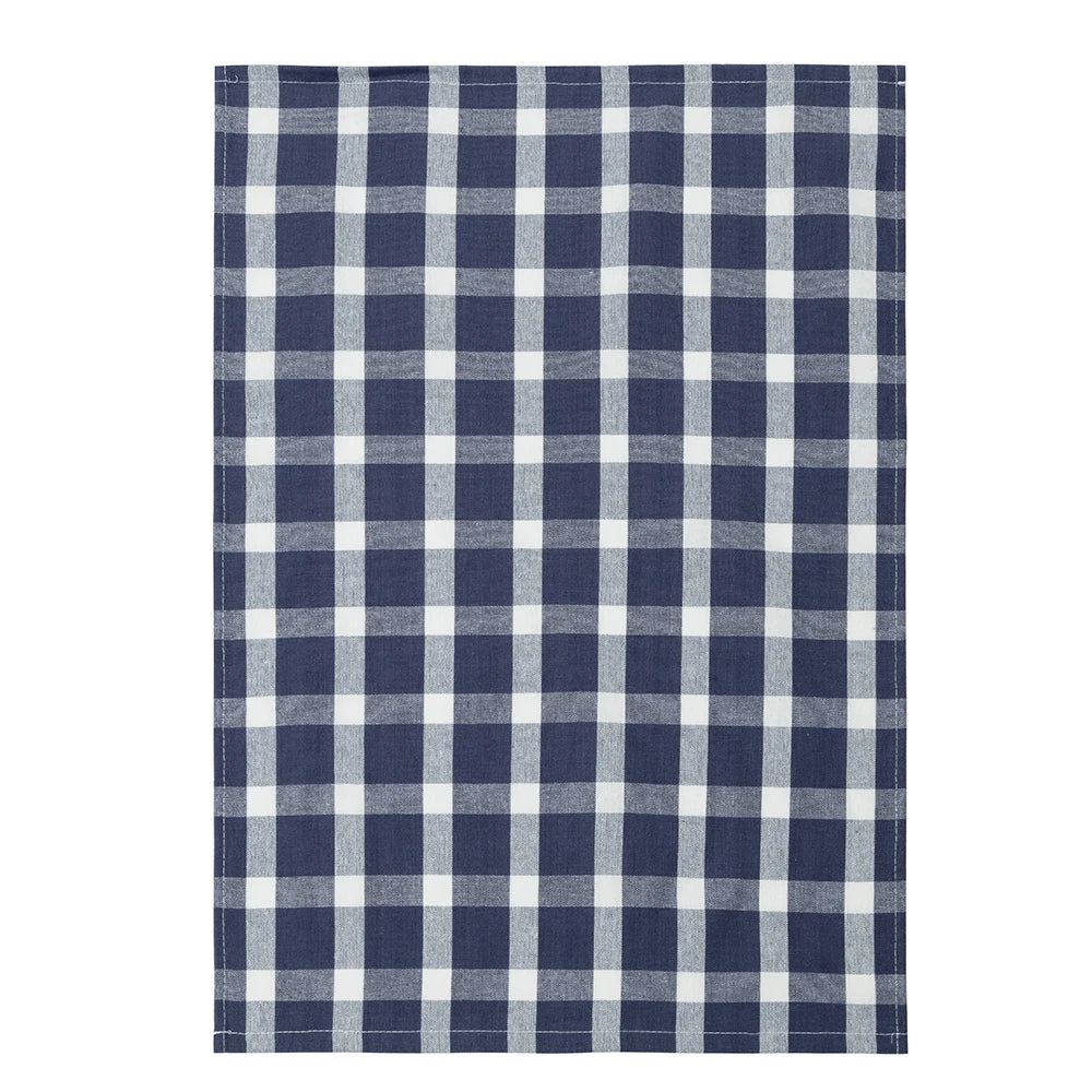 Lot de 5 Chiffons Ultra-Absorbants Bleu & Blanc en 100% Pur Coton 45x70cm