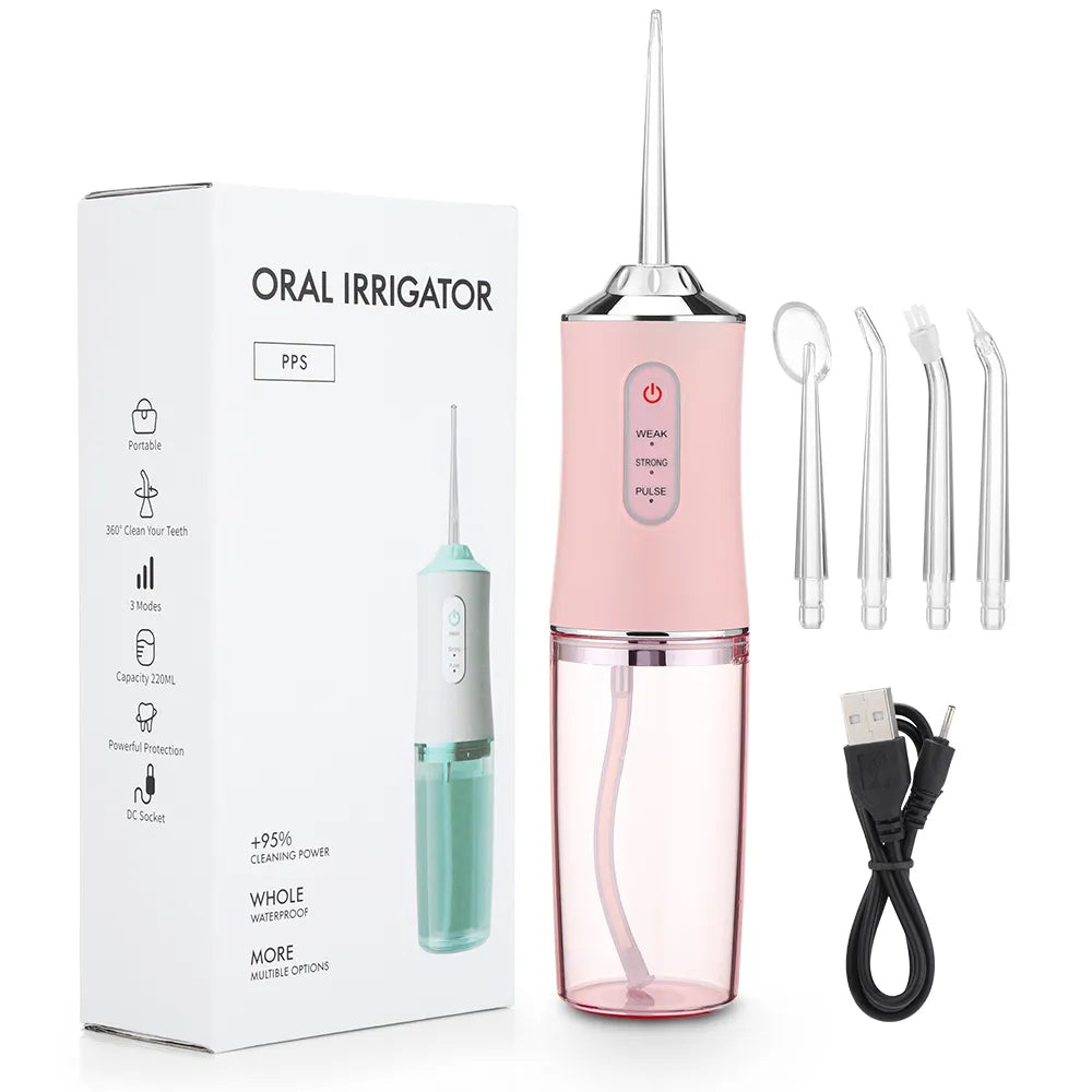 Irrigador dental eléctrico 3 modos + accesorios