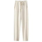 Knitted Straight-Fit Trousers with Elasticated Waist