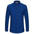 Chemise en velours côtelé avec intérieur chaud en polaire - Couleur unie