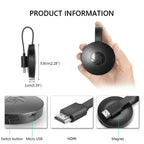 Appareil HDMI Chromecast Sans Fil HD - TV Maison Intelligente