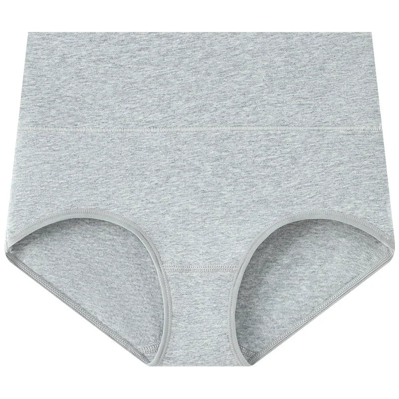 Lot de 4 culottes taille haute en coton — femme, grande taille, respirantes et gainantes