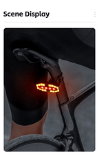 Feu arrière de vélo avec clignotants télécommandés rechargeable USB
