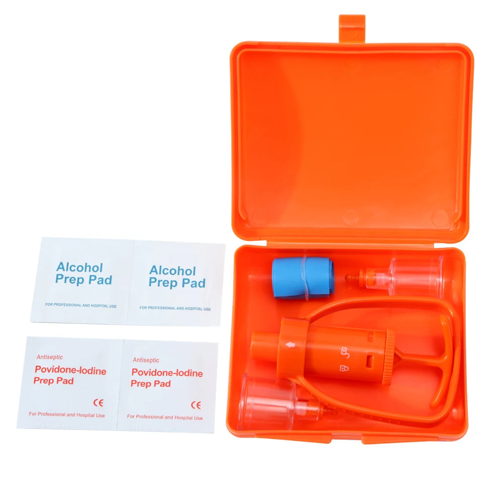 Kit d’Extraction par Aspiration pour Morsures et Piqûres – Pompe Portable de Premiers Secours