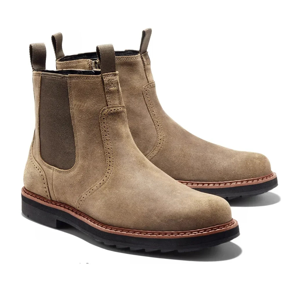Bottines Chelsea en Cuir Rétro pour Homme - 49375FR