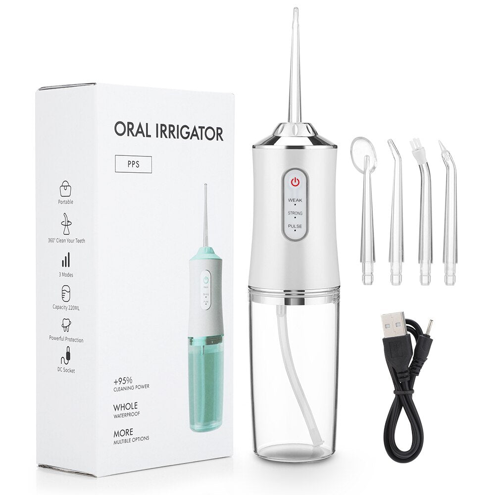 Irrigador dental eléctrico 3 modos + accesorios