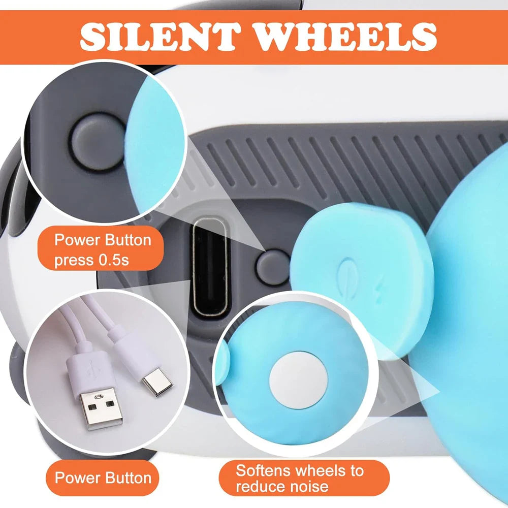 Voiture Intelligente Télécommandée Interractive pour Chat - 2 Modes