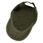 Casquette Militaire Vintage Homme en Denim Délavé avec Design Respirant Réglable