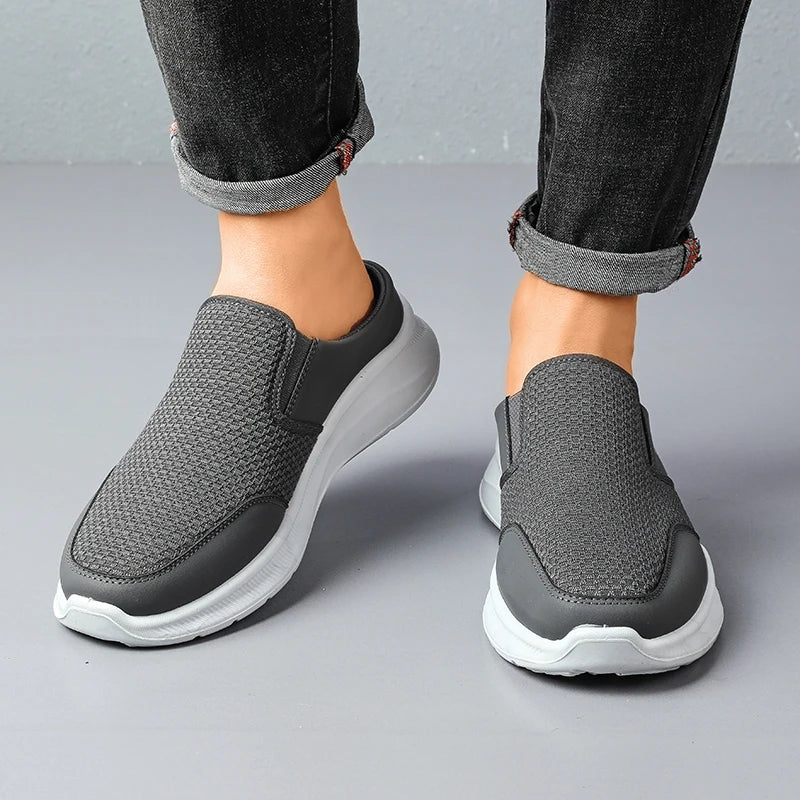 Baskets Slip-On Homme Sans Lacets – Maille Respirante, Légères & Confortables