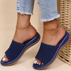Sandales Mules en Maille Respirante Faciles à Enfiler - Femme
