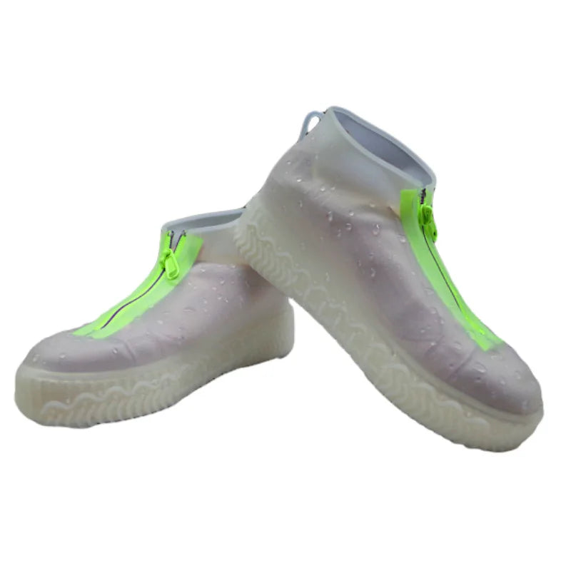 Paire de Couvres Chaussures imperméables avec fermeture Zip - Silicone Souple
