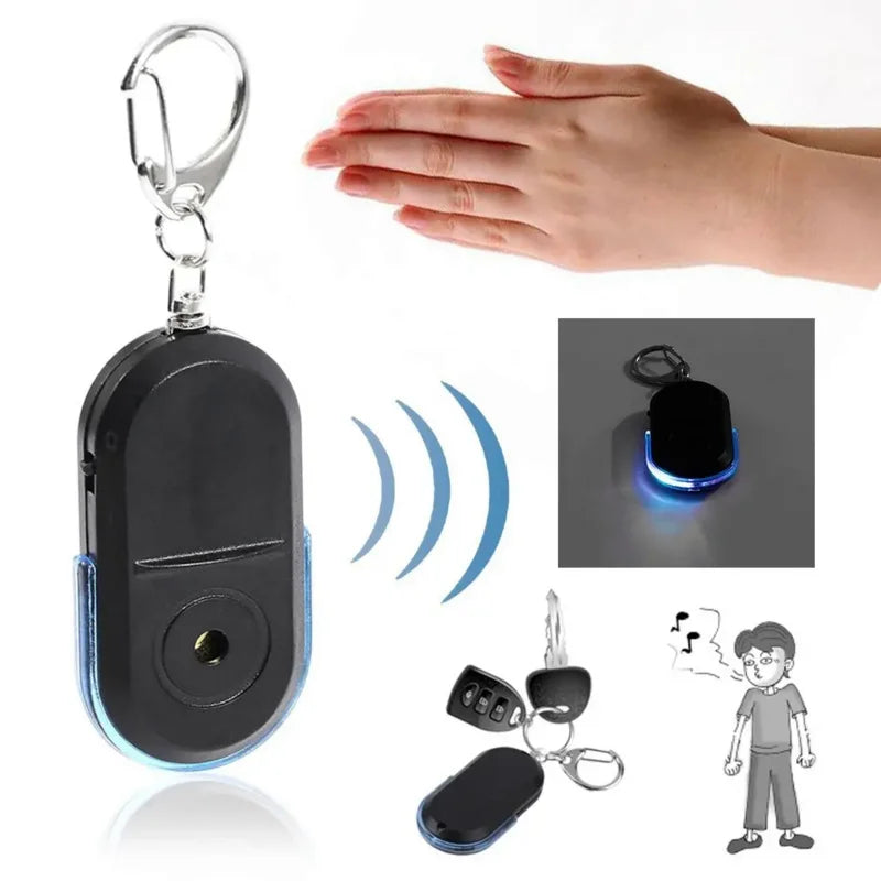Lot de 2 — Localisateur de clés sonore avec LED torche intégrée