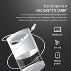 Lampe Anti-Moustiques Sans Fil Électrique Silencieuse & Rechargeable