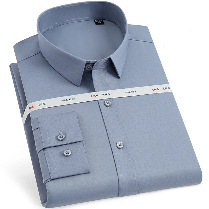 Chemise infroissable en fibre de bambou pour Homme