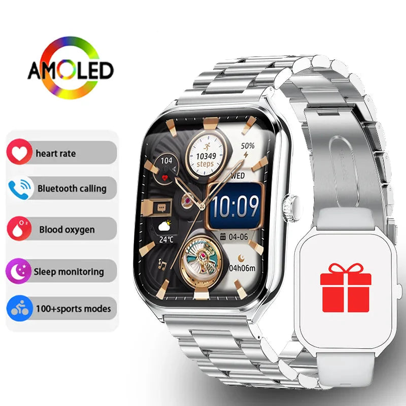 Montre Connectée Ultra Fine - Écran AMOLED HD 1.96"