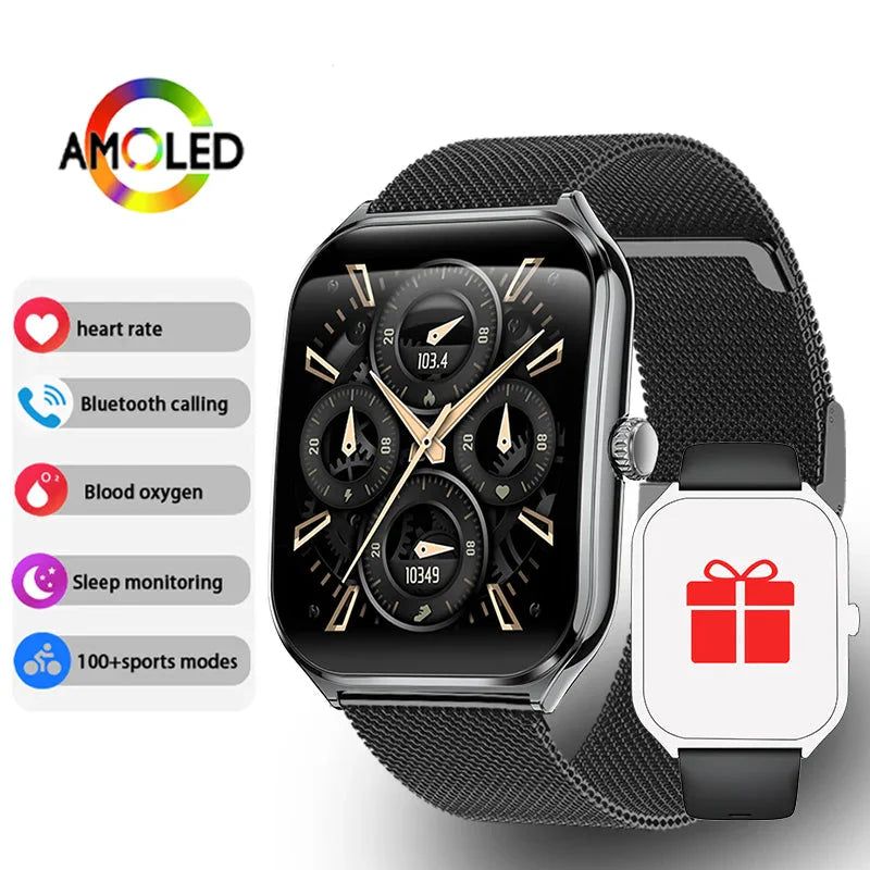 Montre Connectée Ultra Fine - Écran AMOLED HD 1.96"