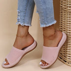 Sandales Mules en Maille Respirante Faciles à Enfiler - Femme