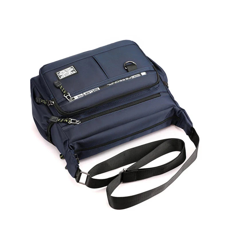 Sacoche Multipoches Homme – Tissu Oxford Résistant