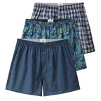 Lot de 3 Boxers Homme en Coton – Sous-Vêtements Respirants Style Décontracté Confort