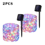 Pack de 2 guirnaldas LED solares decorativas
