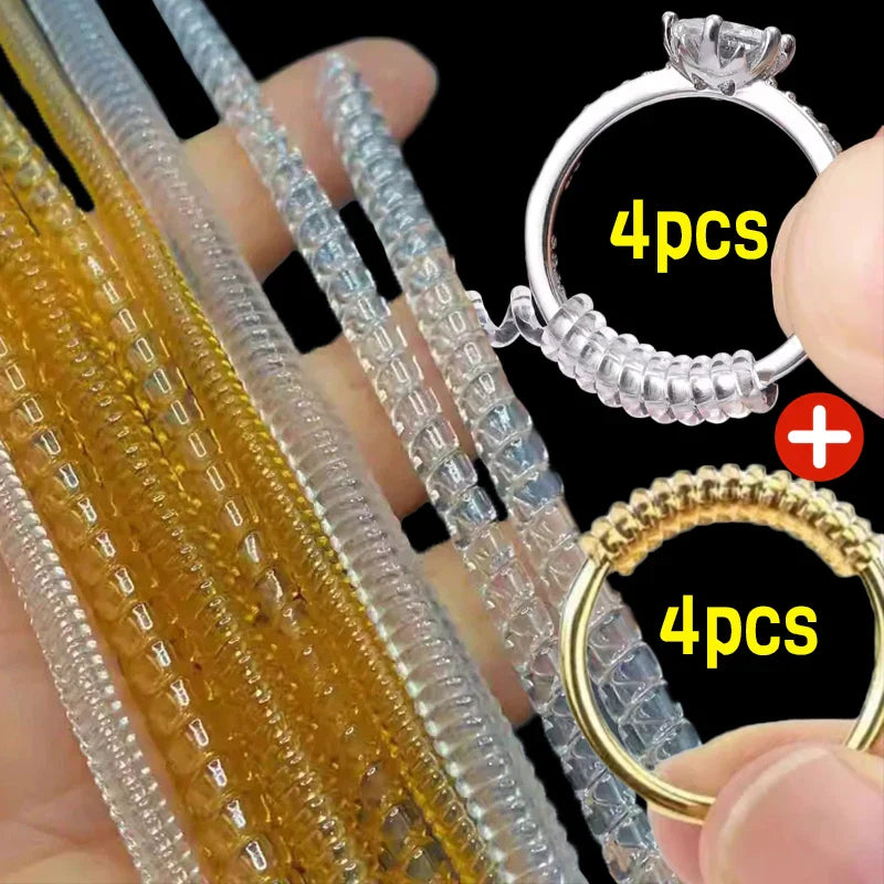 8PCS Réducteur en Silicone de taille de bague