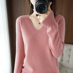 Timeless V-Neck Knitted Sweater - Women