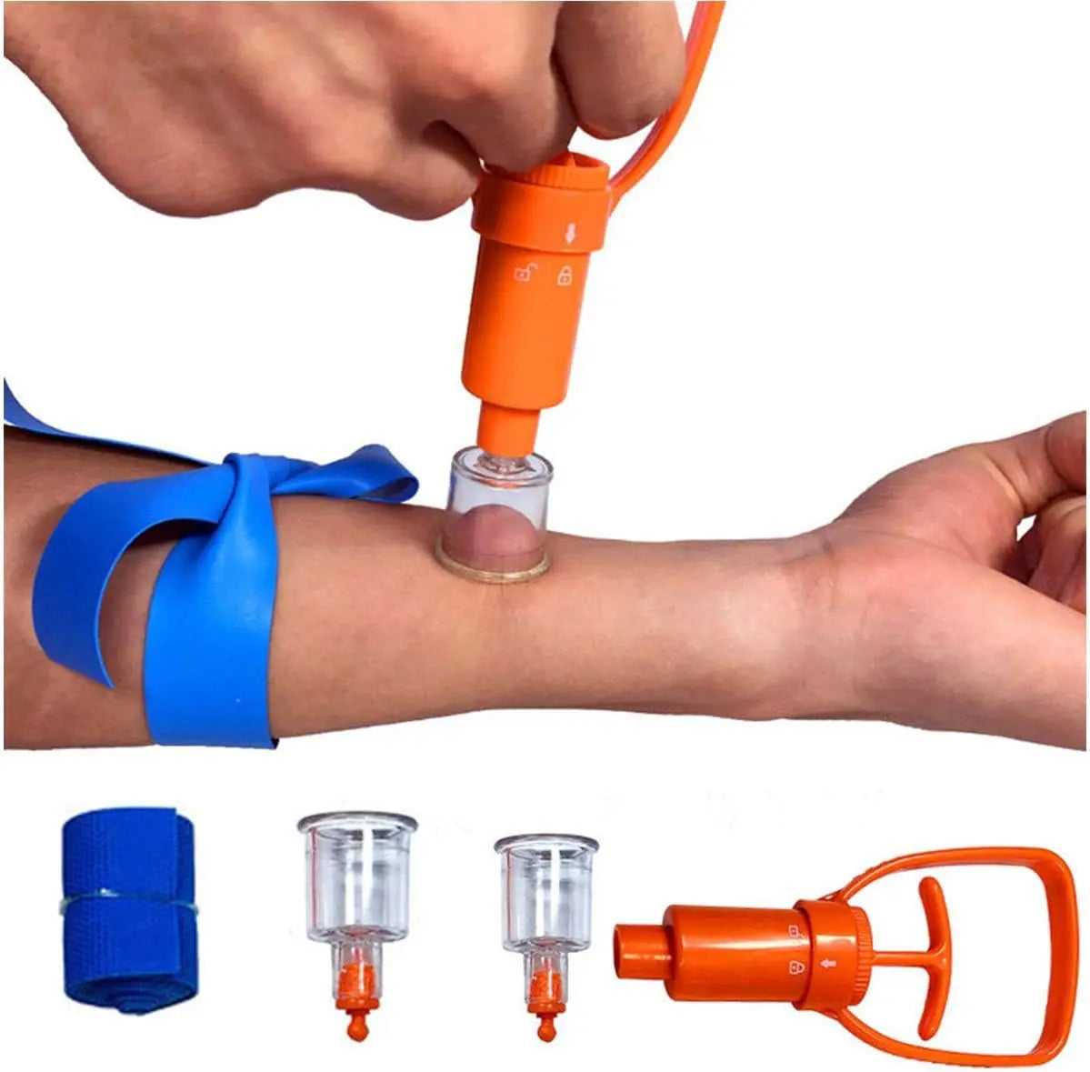 Kit d’Extraction par Aspiration pour Morsures et Piqûres – Pompe Portable de Premiers Secours