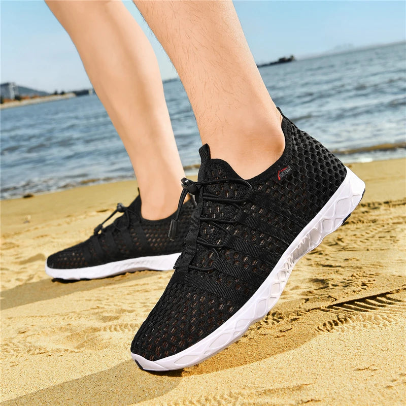 Chaussures d’eau respirantes en maille pour homme — légères, séchage rapide