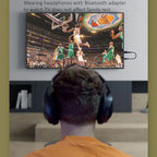 Casque TV Bluetooth Sans Fil avec Micro – Réduction de Bruit, Son Stéréo et Adaptateur Bluetooth OFFERT