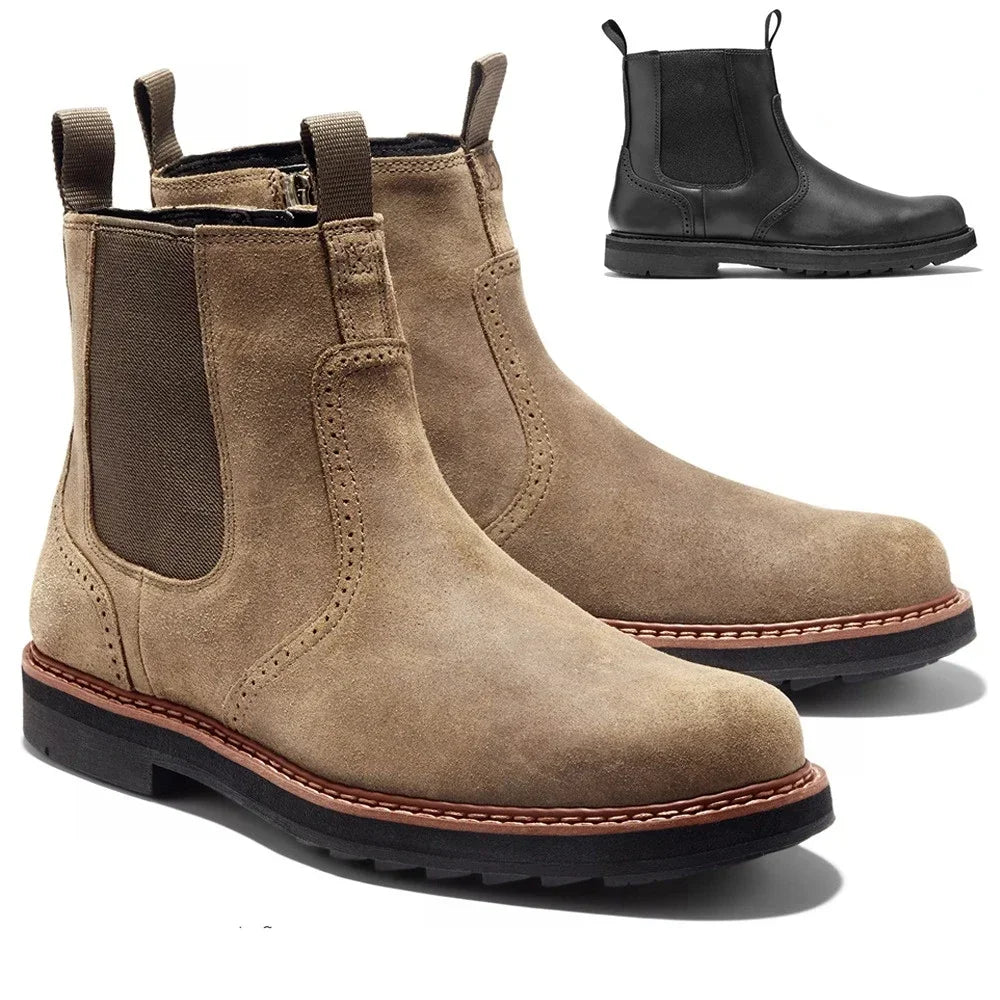 Bottines Chelsea en Cuir Rétro pour Homme - 49375FR
