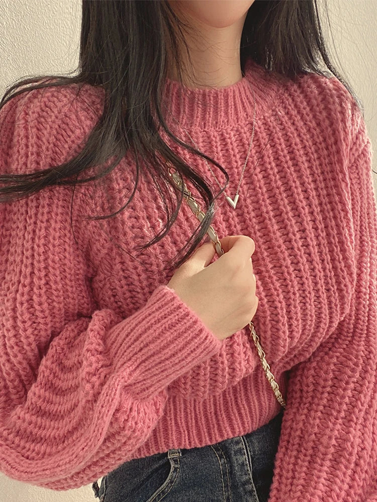 Pull Tricot à Maille Épaisse - Femme