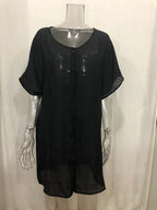 Robe chemise ample et longue - Lin et coton