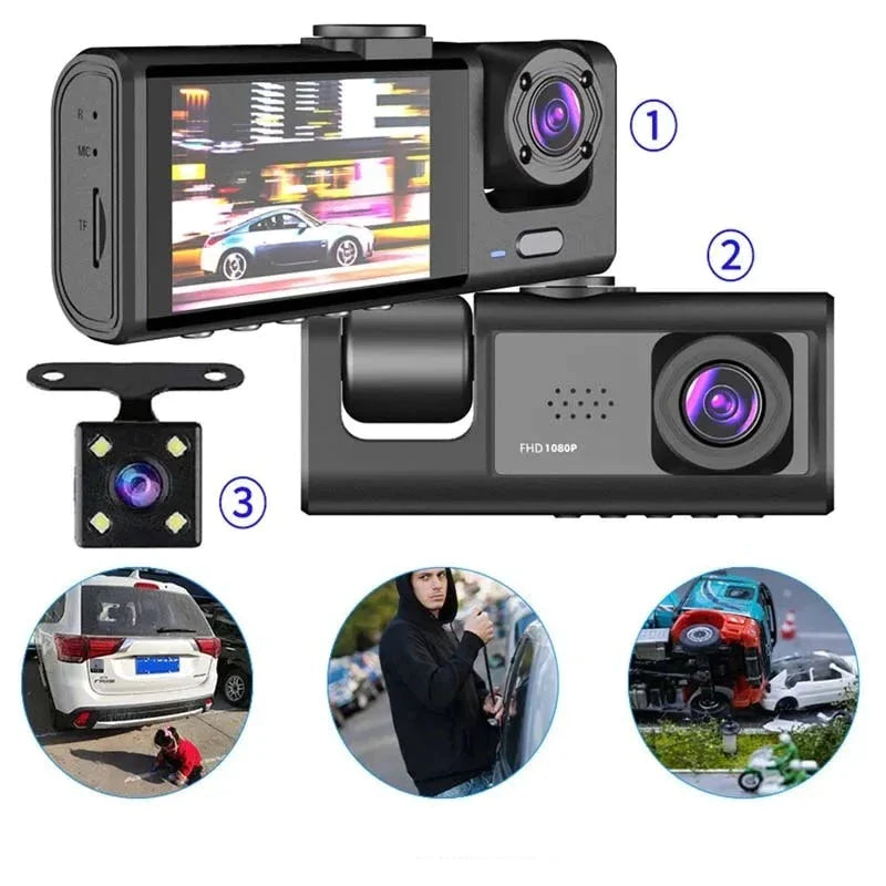DASHCAM double objectif vision nocturne + carte SD 32gb