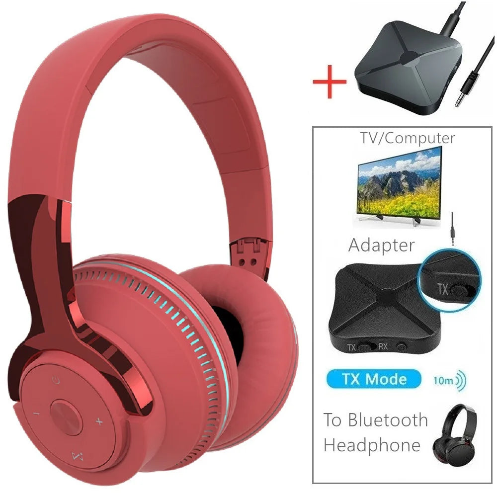 Casque TV Bluetooth Sans Fil avec Micro – Réduction de Bruit, Son Stéréo et Adaptateur Bluetooth OFFERT