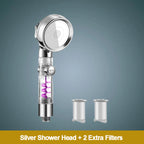 Turbocharged Filtered Shower Head 3 Modes