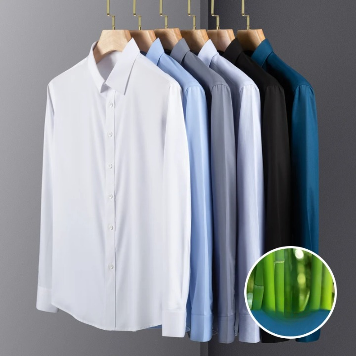 Chemise infroissable en fibre de bambou pour Homme