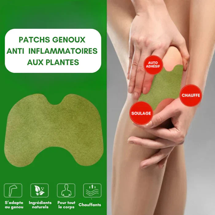 Lot de 24 Patchs genoux anti inflammatoires aux plantes