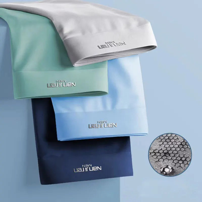 4x Boxer en soie glacée anti bactérien