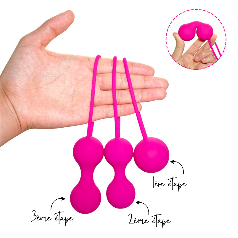 TRIO KEGEL - Kit de boules de Geisha & Vibro