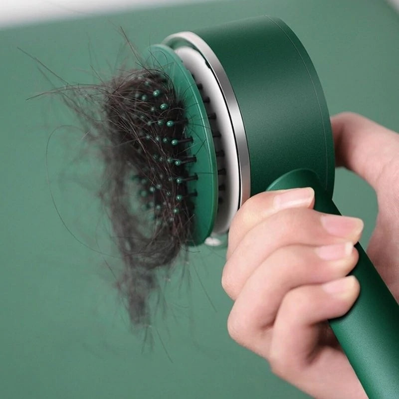 Brosse à cheveux autonettoyante