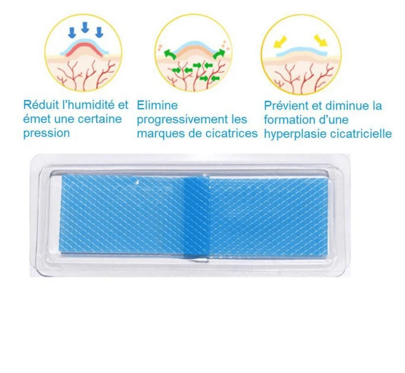 2x Patchs réutilisables de silicone pour cicatrices et vergetures